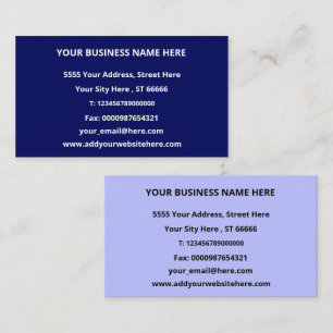 Personalized Colour Design Your Own Business Card