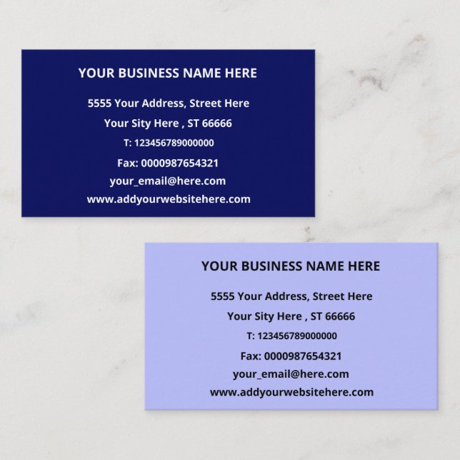 Personalized Colour Design Your Own Business Card (Front/Back)