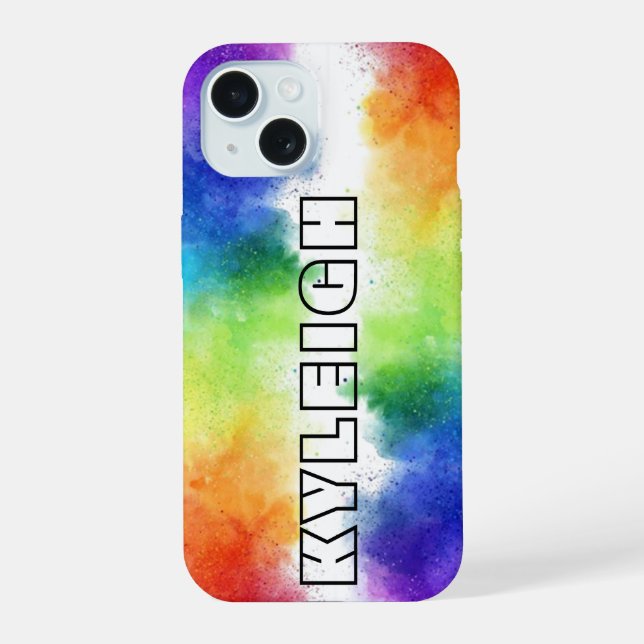 Personalized Colour Explosion Case-Mate  iPhone 15 Case (Back)