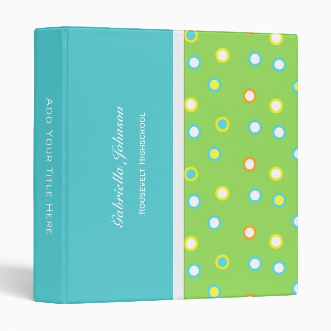 Personalized:  Colour O's Binder 1 (Front/Spine)
