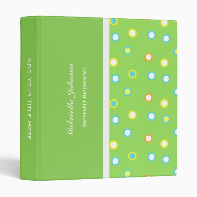 Personalized:  Colour O's Binder 1 (Front/Spine)