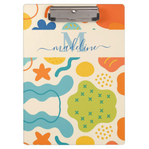 Personalized Colour Splash Abstract Clipboard