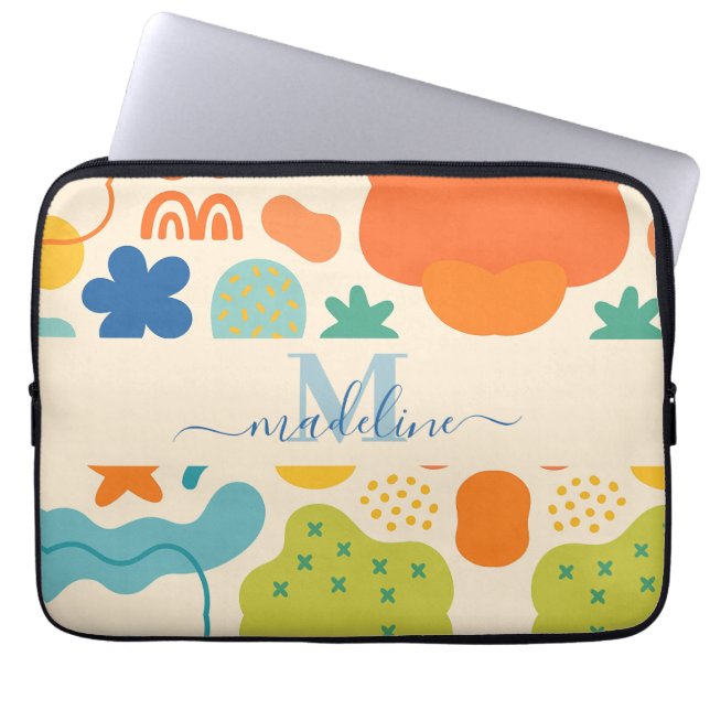 Personalized Colour Splash Abstract Laptop Sleeve (Front)