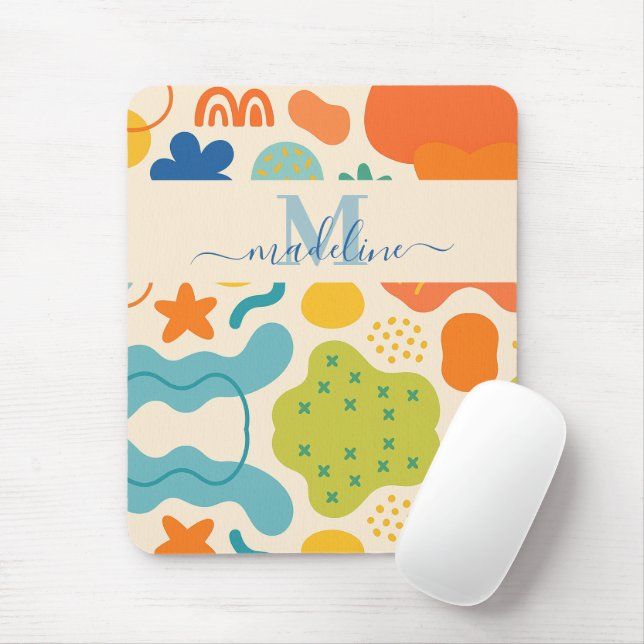 Personalized Colour Splash Abstract Mouse Pad (With Mouse)