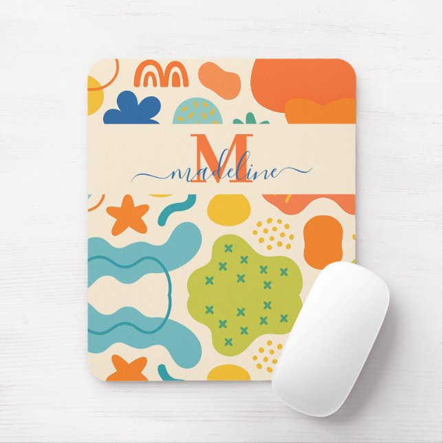 Personalized Colour Splash Abstract Mouse Pad (With Mouse)