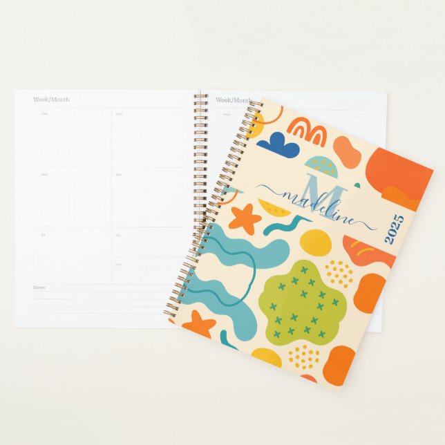 Personalized Colour Splash Abstract Planner (Display)