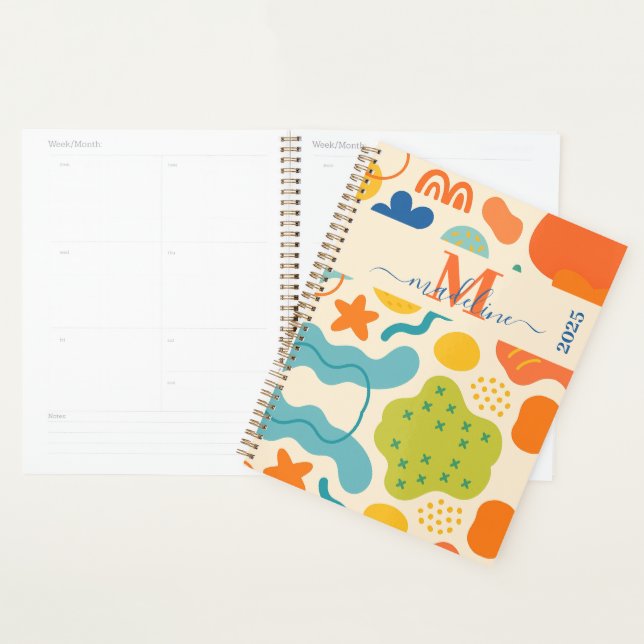 Personalized Colour Splash Abstract Planner (Display)