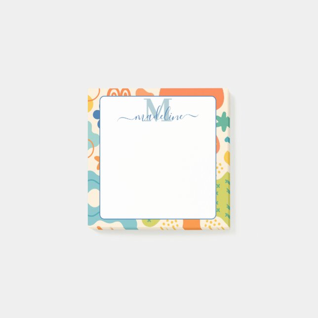 Personalized Colour Splash Abstract Post-it® Notes (Front)
