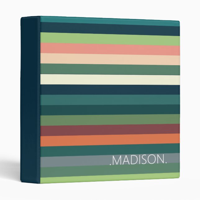 Personalized Colour Stripes  Binder (Front/Spine)