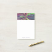 Personalized Colour Swirl of Blue, Green and Magen Post-it Notes (On Desk)