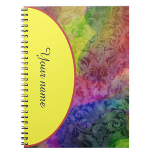 Personalized Coloured brocade pattern Notebook