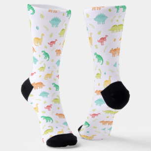Personalized Coloured Dinosaur pattern  Socks