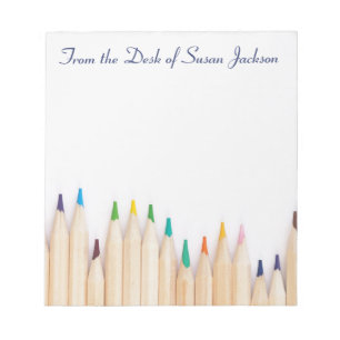Personalized Coloured Pencils and From the Desk of Notepad