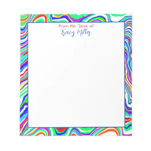 Personalized Colourful Abstract Border Notepad