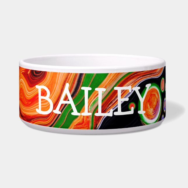Personalized Colourful Abstract Fluid Art    Bowl (Front)