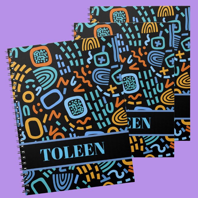 Personalized Colourful Abstract Pattern            Notebook (Creator Uploaded)