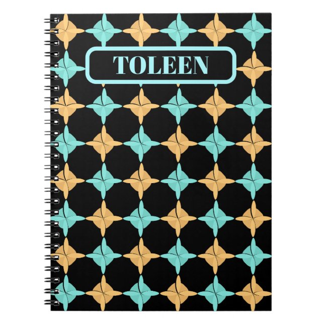 Personalized Colourful Abstract Pattern            Notebook (Front)