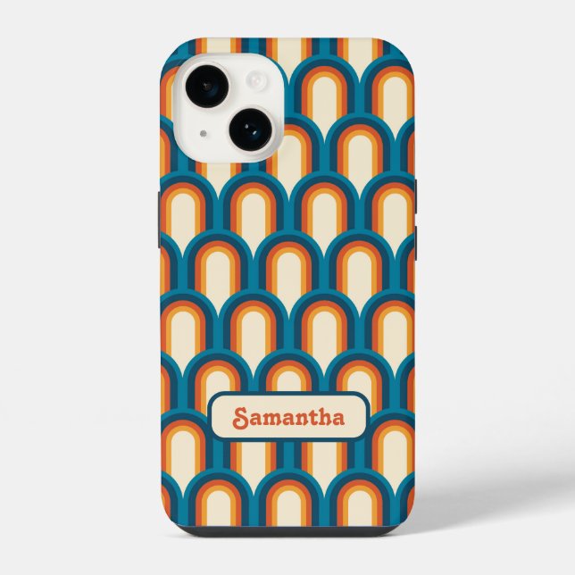 Personalized Colourful Arch Rainbow Pattern iPhone Case (Back)
