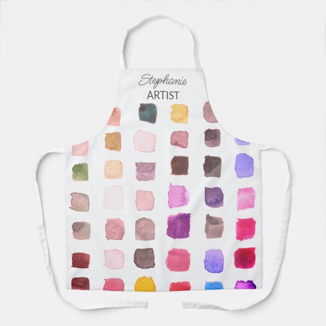 Personalized Colourful Artist Apron (Front)