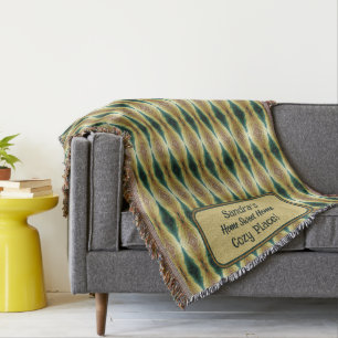 Personalized Colourful Autumn Leaves, Abstract  Throw Blanket