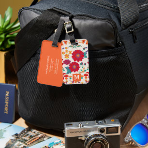 Personalized Colourful Botanicals Luggage Tag