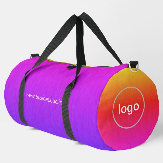 Personalized Colourful Business Duffle Bag (Left Corner)