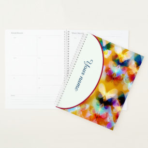 Personalized colourful butterflies planner