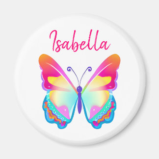Personalized Colourful Butterfly Personalized Name Magnet