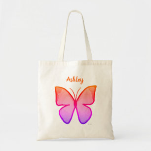 Personalized Colourful Butterfly Tote Bag