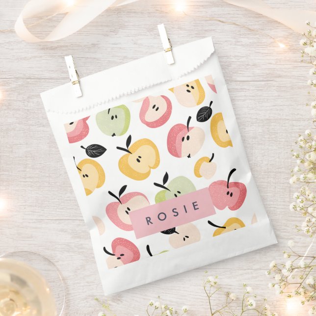 Personalized Colourful Cute Apple Pattern  Favour Bag (Clipped)