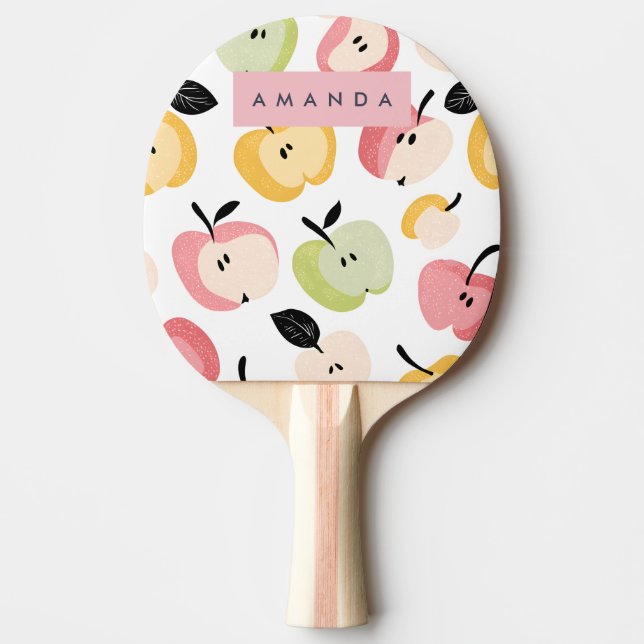 Personalized Colourful Cute Apple Pattern  Ping Pong Paddle (Front)