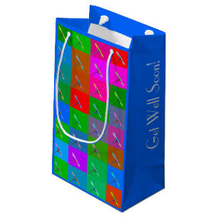 Personalized Colourful Daisies Abstract Floral Art Small Gift Bag