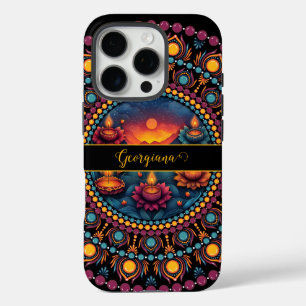 Personalized Colourful Diwali Festival Mandala iPhone 16 Pro Case