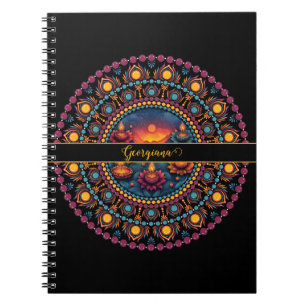 Personalized Colourful Diwali Festival Mandala Notebook