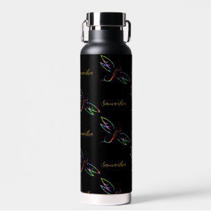Personalized Colourful dragonflies Water Bottle
