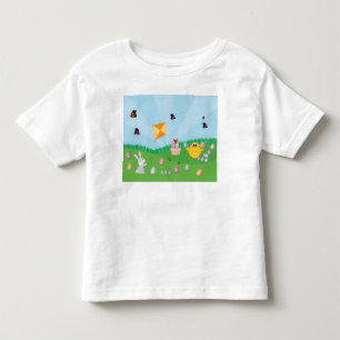 Personalized Colourful Easter Egg Hunt Bunny Chick Toddler T-shirt