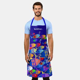 Personalized Colourful Fish Apron