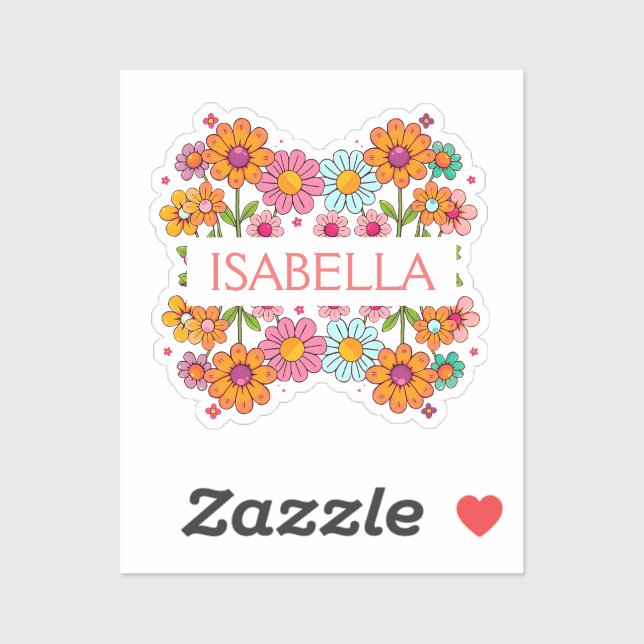 Personalized Colourful Floral  (Sheet)