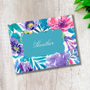Personalized Colourful Floral Aesthetic Elegant Thank You Card