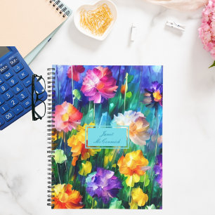 Personalized Colourful Floral Beauty Notebook