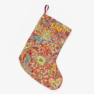 Personalized Colourful Floral Christmas Stocking