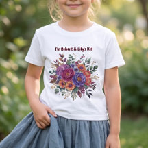 Personalized Colourful Floral Kids T-Shirt