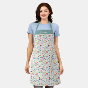 Personalized Colourful Floral Pattern Apron
