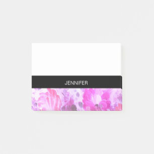 Personalized Colourful Floral Pattern Post-it Notes