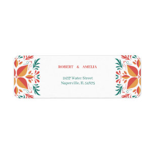 Personalized Colourful Floral Return Address