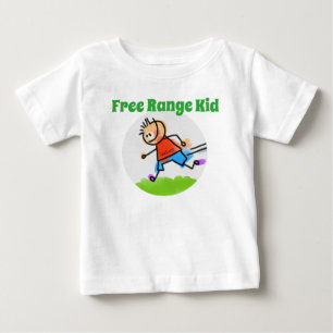 Personalized Colourful "Free Range Kid" Baby T-Shirt