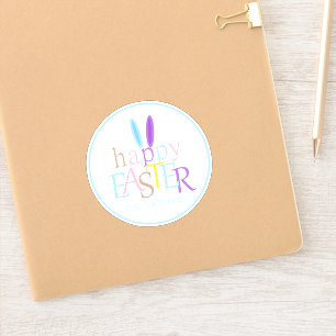 Personalized Colourful Fun Bunny Ears Happy Easter