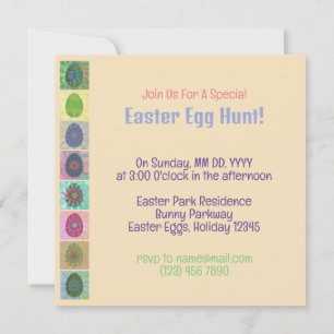 Personalized Colourful Fun Easter Egg Hunt Collage Invitation