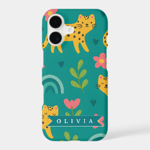 Personalized Colourful Fun Leopard Jungle Name Gif