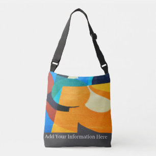 Personalized Colourful Geometric Abstract Pattern Crossbody Bag